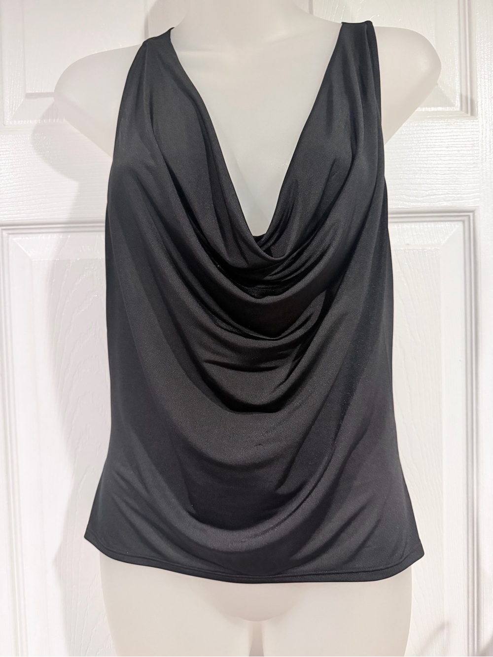 Express Black Draped Cowl Neck Camisole